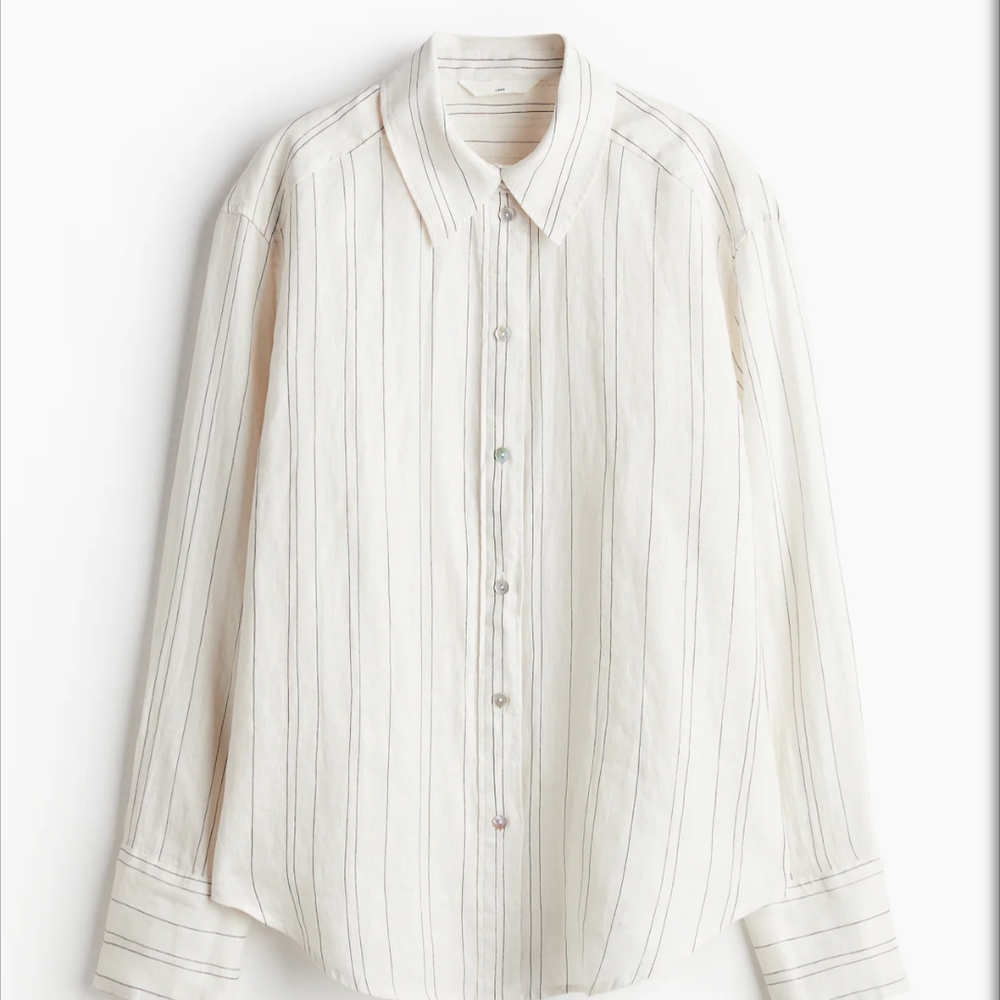 Classic White Striped Men's Shirt